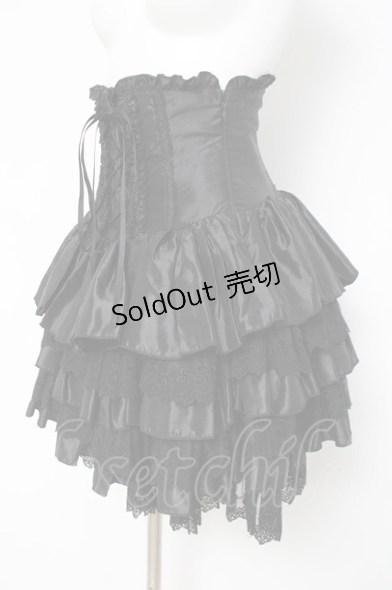 画像2: ATELIER PIERROT / mini corset skirt  ブラック Y-26-04-17-221-EL-SK-SZ-ZY (2)