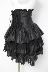 画像2: ATELIER PIERROT / mini corset skirt  ブラック Y-26-04-17-221-EL-SK-SZ-ZY (2)
