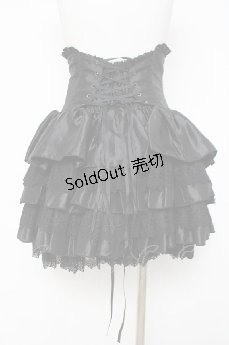 画像3: ATELIER PIERROT / mini corset skirt  ブラック Y-26-04-17-221-EL-SK-SZ-ZY (3)
