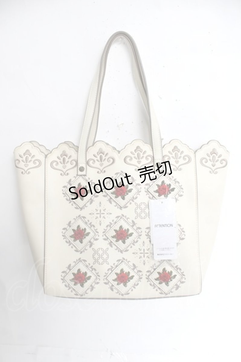 画像1: axes femme / 薔薇刺繍クラシカルバック  生成り Y-26-04-17-034-AX-BG-SZ-ZY (1)