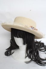 画像2: axes femme / 巻きバラレースカンカン帽 57.5cm 生成り Y-26-04-17-035-AX-AC-SZ-ZY (2)