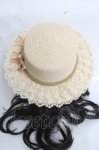 画像3: axes femme / 巻きバラレースカンカン帽 57.5cm 生成り Y-26-04-17-035-AX-AC-SZ-ZY (3)
