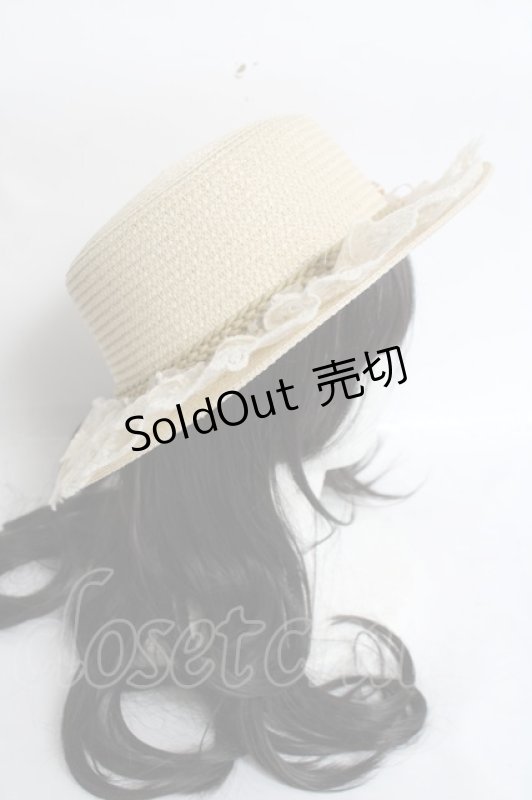 画像4: axes femme / 巻きバラレースカンカン帽 57.5cm 生成り Y-26-04-17-035-AX-AC-SZ-ZY (4)