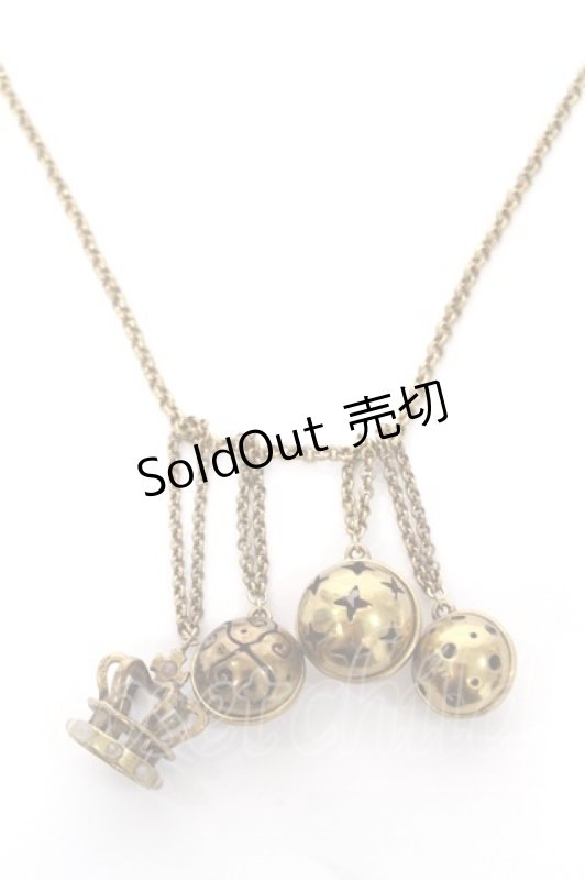 画像1: Jane Marple / 鈴&クラウンネックレス  ゴールド Y-26-04-19-061-JM-AC-SZ-ZY (1)