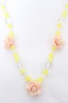 画像1: Emily Temple cute / ローズビーズネックレス  イエロー×クリア Y-26-04-19-062-ET-AC-SZ-ZY (1)