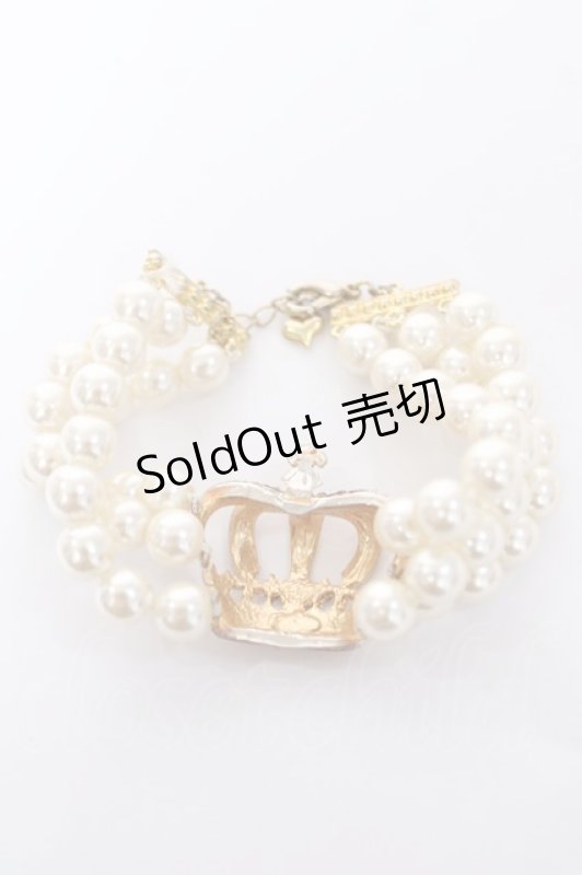 画像2: JESUS DIAMANTE / 王冠パールブレスレット  ゴールド Y-26-04-19-067-JE-AC-SZ-ZY (2)