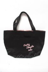 画像1: Emily Temple cute / ロゴ刺繍ミニトートバッグ  黒 Y-26-04-19-101-ET-BG-SZ-ZY (1)