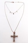 画像2: axes femme / 十字架×ローズネックレス  アンティークゴールド Y-26-04-19-010-AX-AC-SZ-ZY (2)