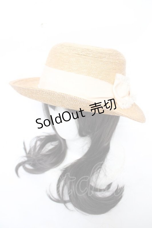 画像1: Emily Temple cute / グログランリボンストローハット  オフ Y-26-04-19-120-ET-AC-SZ-ZY (1)