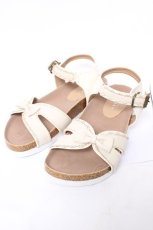 画像1: axes femme / 厚底リボンディティールサンダル L シロ Y-26-04-19-125-AX-SH-SZ-ZY (1)