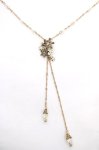 画像1: axes femme / 雪の結晶ラリエットネックレス  ゴールド Y-26-04-19-016-AX-AC-SZ-ZY (1)