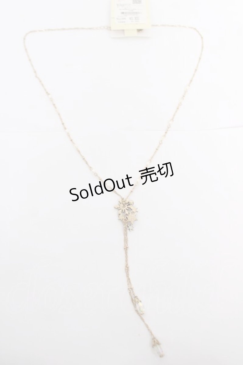 画像2: axes femme / 雪の結晶ラリエットネックレス  ゴールド Y-26-04-19-016-AX-AC-SZ-ZY (2)