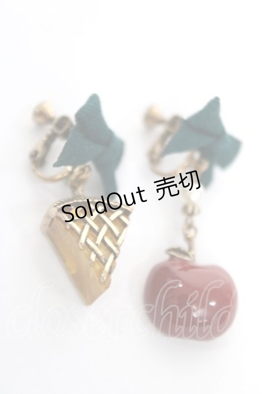 画像1: axes femme POETIQUE / アップルパイイヤリング  グリーン Y-26-04-19-032-AX-AC-SZ-ZY (1)