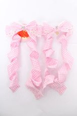 画像1: BABY, THE STARS SHINE BRIGHT / Flancesca Ribbonリボンクリップ  ピンク Y-26-04-19-051-BA-AC-SZ-ZY (1)