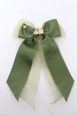 画像1: axes femme POETIQUE / バンビリボンクリップ  グリーン Y-26-04-19-052-AX-ZA-SZ-ZY (1)