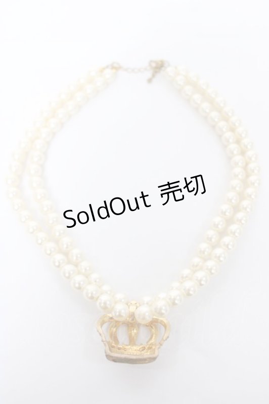 画像2: JESUS DIAMANTE / 王冠パールチョーカー  ゴールド Y-26-04-19-057-JE-AC-SZ-ZY (2)