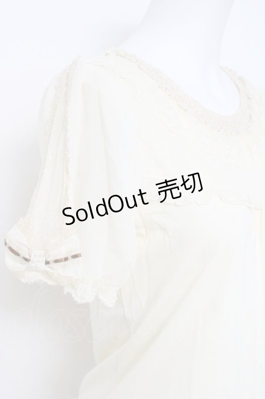 画像3: axes femme / 袖口リボンインナープルオーバー M 生成り Y-26-04-21-036-AX-TO-SZ-ZY (3)