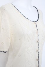 画像3: axes femme / ライン入りショートカーデ M 生成り Y-26-04-21-037-AX-TO-SZ-ZS (3)