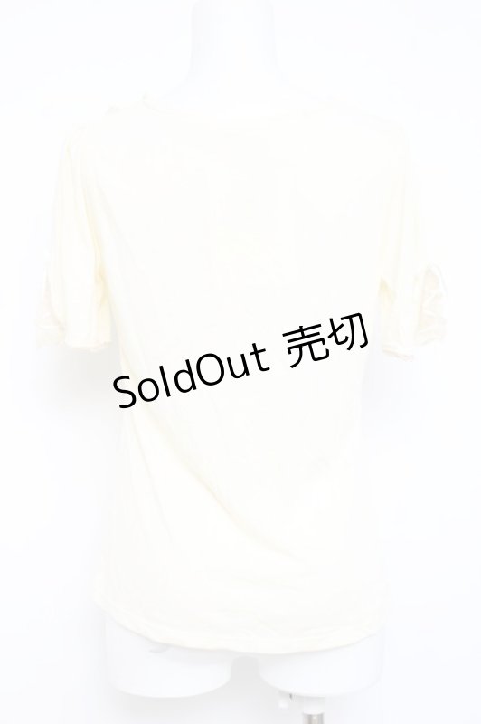 画像2: axes femme / レースリボン半袖プルオーバー M 生成り Y-26-04-21-039-AX-TO-SZ-ZY (2)