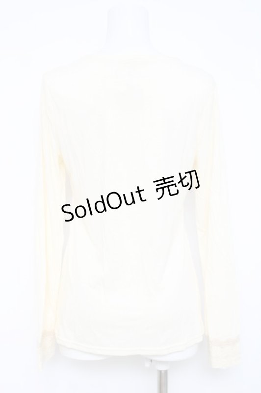 画像2: axes femme / 袖レースインナープルオーバー M 生成り Y-26-04-21-042-AX-TO-SZ-ZY (2)