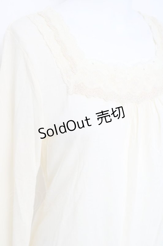 画像3: axes femme / 袖レースインナープルオーバー M 生成り Y-26-04-21-042-AX-TO-SZ-ZY (3)