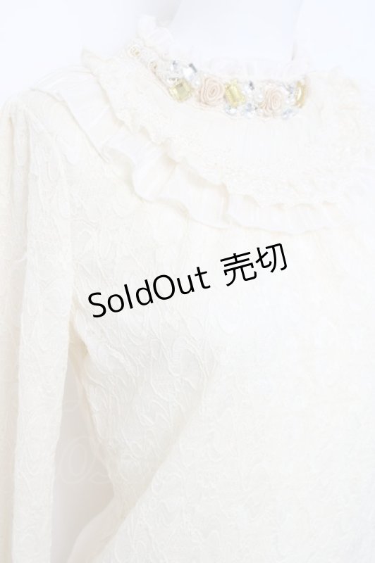 画像3: axes femme / 首元付属使いレースプルオーバー  生成り Y-26-04-21-043-AX-TO-SZ-ZY (3)