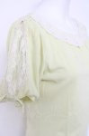 画像3: axes femme / 袖レース切替半袖プルオーバー M 黄緑 Y-26-04-21-044-AX-TO-SZ-ZY (3)
