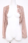 画像1: axes femme / モチーフ付き総レースボレロ M 淡ピンク Y-26-04-21-048-AX-TO-SZ-ZY (1)