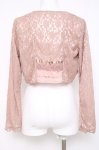画像3: axes femme / モチーフ付き総レースボレロ M 淡ピンク Y-26-04-21-048-AX-TO-SZ-ZY (3)