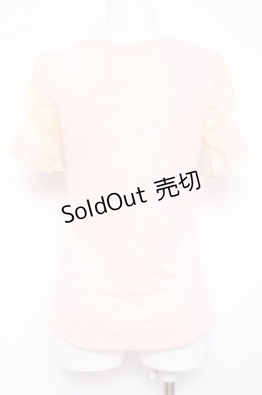 画像2: axes femme / レース使い半袖インナープルオーバー M ピンク Y-26-04-21-051-AX-TO-SZ-ZY (2)