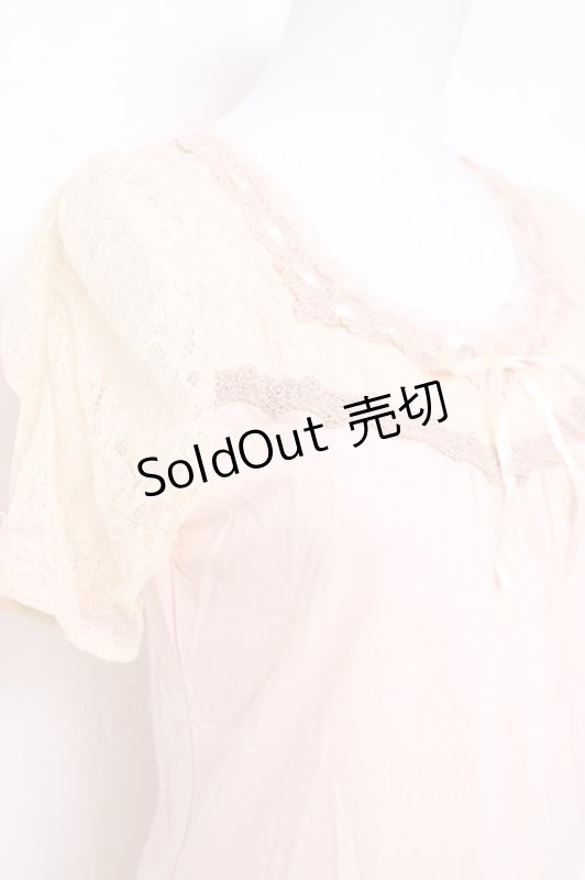 画像3: axes femme / レース使い半袖インナープルオーバー M ピンク Y-26-04-21-051-AX-TO-SZ-ZY (3)