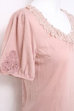 画像3: axes femme / 袖デザイン半袖プルオーバー M 淡ピンク Y-26-04-21-053-AX-TO-SZ-ZI (3)