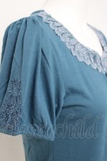 画像3: axes femme / レース配色Tシャツ M ブルー Y-26-04-21-055-AX-TO-SZ-ZI (3)