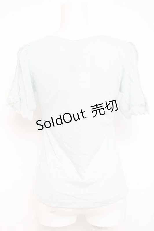 画像2: axes femme / 袖口リボンインナープルオーバー M サックス Y-26-04-21-056-AX-TO-SZ-ZY (2)