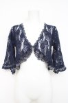 画像1: axes femme / 鈎針フリル総レースボレロ M 紺 Y-26-04-21-058-AX-TO-SZ-ZY (1)