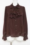 画像1: axes femme kawaii / 3wayジャボ付きブラウス  茶 Y-26-04-21-075-AX-BL-SZ-ZY (1)