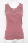 画像1: axes femme / 薔薇レース使いリブタンク M ピンク Y-26-04-21-008-AX-TO-SZ-ZY (1)