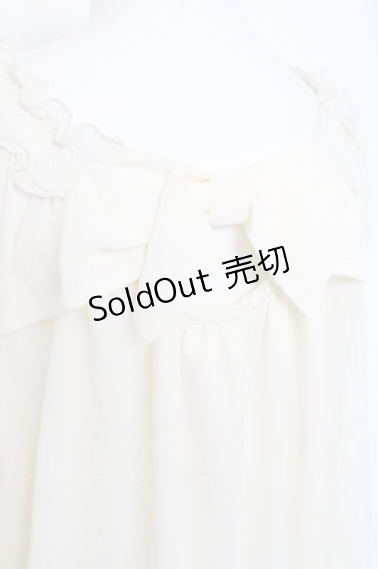 画像4: axes femme / 後ろリボンレース切り替えトップス  生成り Y-26-04-21-079-AX-TO-SZ-ZY (4)