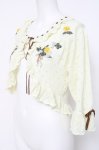 画像2: axes femme / たんぽぽ刺繍ニットボレロ  生成り Y-26-04-21-080-AX-TO-SZ-ZY (2)