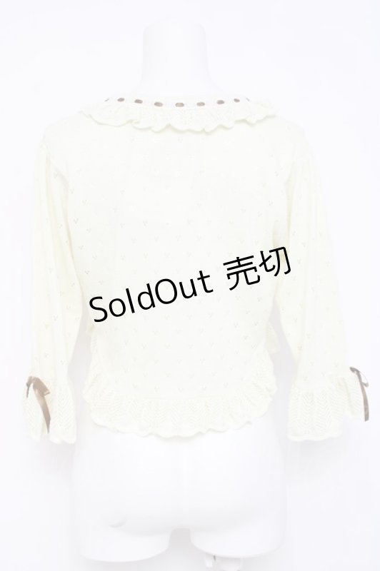 画像3: axes femme / たんぽぽ刺繍ニットボレロ  生成り Y-26-04-21-080-AX-TO-SZ-ZY (3)