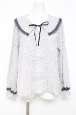 画像1: axes femme / ビックフリルカラーブラウス  サックス Y-26-04-21-085-AX-BL-SZ-ZS (1)