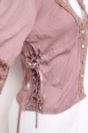 画像3: axes femme / ヴィンテージ風サテンブラウス  ピンク Y-26-04-21-087-AX-BL-SZ-ZY (3)