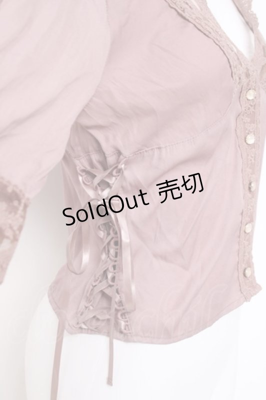 画像3: axes femme / ヴィンテージ風サテンブラウス  ピンク Y-26-04-21-087-AX-BL-SZ-ZY (3)