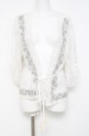 画像1: axes femme / フラワー刺繍レースカーデ/ミュルーズ染織美術館コラボ  シロ Y-26-04-21-088-AX-TO-SZ-ZY (1)