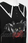 画像3: LISTEN FLAVOR / 薔薇と黒猫のコウモリセーラーワンピ  黒 Y-26-04-21-090-PU-OP-SZ-ZY (3)