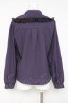 画像2: NIBBLE POISON / クロス刺繍ビッグ襟ブラウス  パープル Y-26-04-21-091-PU-BL-SZ-ZY (2)