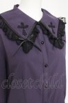 画像3: NIBBLE POISON / クロス刺繍ビッグ襟ブラウス  パープル Y-26-04-21-091-PU-BL-SZ-ZY (3)