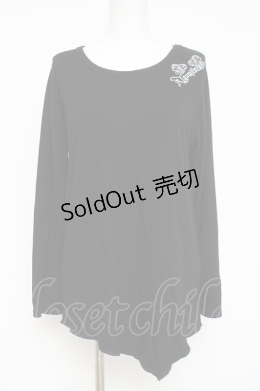 画像1: ALGONQUINS / バックウィングカットソー F 黒 Y-26-04-21-104-AL-TO-SZ-ZY (1)