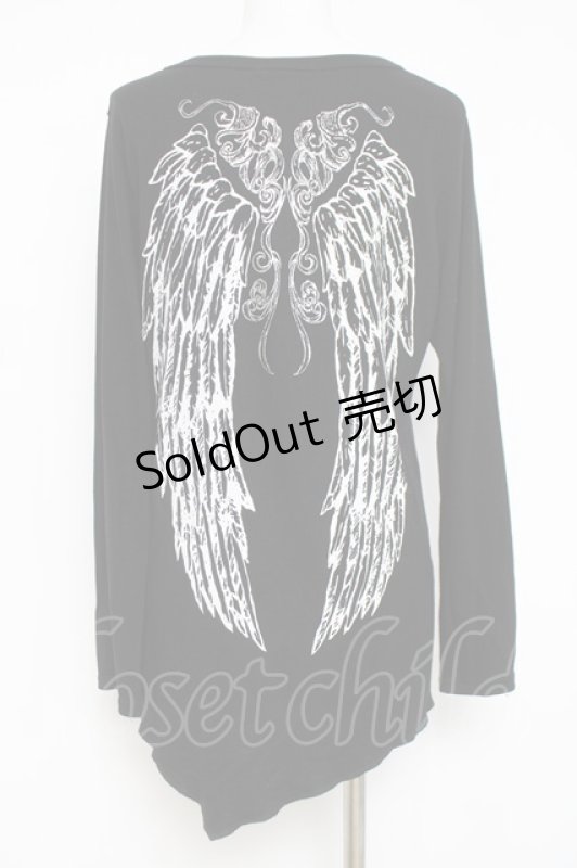 画像2: ALGONQUINS / バックウィングカットソー F 黒 Y-26-04-21-104-AL-TO-SZ-ZY (2)