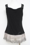 画像2: axes femme / 花柄チュールレース使いタンク M 黒 Y-26-04-21-012-AX-TO-SZ-ZY (2)